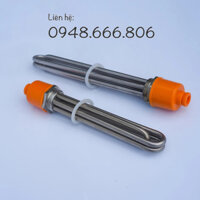 Điện trở nhiệt củ ren phi 48, Thanh nhiệt dài 25cm,30cm chất liệu inox 304 ( loại xịn)