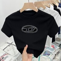 Diesel Độc Đáo Phong Cách Hồng Kông Hot Girl Giảm Béo Thiết Kế Hàng Đầu Niche Áo Thun Tay Ngắn Cho Nữ Mùa Hè