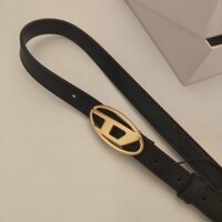 Diesel7438 Thắt lưng da thật nữ phong cách mới Quần jean phù hợp màu đen