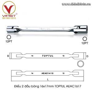 Điếu 2 đầu bông TOPTUL AEAC1617 16x17mm