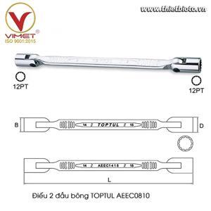Điếu 2 đầu bông Toptul AEEC0810 (8x10mm)