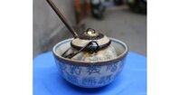 Điếu bát mini giả cổ men rạn số 1
