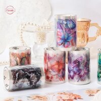 Diễu Hành 6 Chiếc Vintage Trong Suốt Chống Thấm Nước Hoa Bộ Sáng Tạo DIY Trang Trí Mặt nạ Băng Tay Tài Khoản Ảnh Album Băng Quà Tặng VN