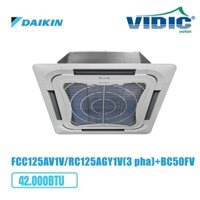 Điều hoà âm trần Daikin 3 pha 42000BTU FCC125AV1V, 8 hướng thổi, 1 chiều, khiển xa