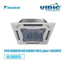 Điều hoà âm trần Daikin 3 pha 48000BTU FCC140AV1V, 8 hướng thổi, 1 chiều, khiển xa