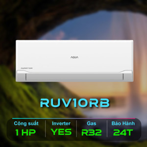 Điều hòa Aqua Inverter 10000 BTU 1 chiều AQA-RUV10RB gas R-32