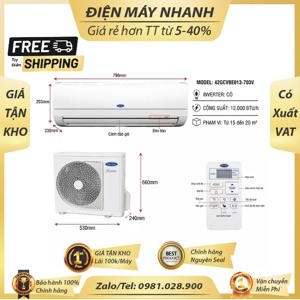 Điều hòa Carrier Inverter 12000 BTU 1 chiều 38/42GCVBE013 gas R-32