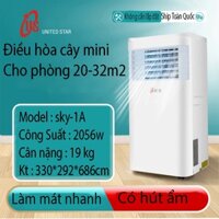 Điều hòa cây di động làm lạnh nhanh có điều khiển từ xa, hẹn giờ 2 chiều Hot