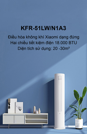Điều hòa cây Xiaomi Inverter 18000 BTU 2 chiều KFR-51LW/N1A3