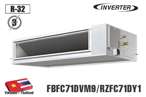 Điều hòa Daikin Inverter 24000 BTU 1 chiều FBFC71DVM9/RZFC71DY1 gas R-32 - Điều khiển không dây BRC4C66