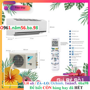 Điều hòa Daikin Inverter 9000 BTU 1 chiều FTKB25WAVMV gas R-32