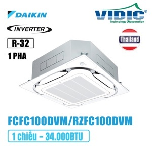 Điều hòa Daikin Inverter 34000 BTU 1 chiều FCFC100DVM/RZFC100DVM gas R-32 - Điều khiển không dây