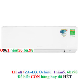 Điều hòa Daikin Inverter 9000 BTU 1 chiều ATKF25XVMV gas R-32