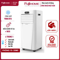 Điều hòa di động 9000 BTU-14.000 BTU FUJIHOME, máy lạnh đứng di động mini 4 chức năng, làm lanh, hút ẩm, lọc không khí, quạt điều khiển qua App, không cần lắp đặt - Hàng chính hãng - 9000 BTU 15-25M2