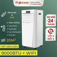 Điều hoà di động 9000BTU FUJIHOME dùng cho phòng 20m2, máy lạnh đứng di động mini có điều khiển từ xa không cần lắp đặt sử dụng app hút ẩm, giao hàng toàn quốc- Hàng Nhập Khẩu