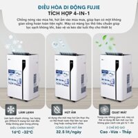 Điều hòa di động nhập khẩu FUJIE MPAC14 - Công suất làm lạnh 14000BTU - Bảo hành điện tử 24 tháng, tiếng ồn nhỏ