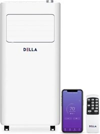 Điều hòa di động thông minh DELLA 8000 BTU với bơm nhiệt, kết nối WiFi, làm mát, hút ẩm và quạt AC di động cho gia đình, phạm vi đến 350 Sq. Ft.