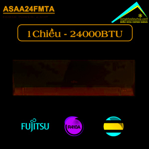 Điều hòa Fujitsu 24000 BTU 1 chiều ASAA24FMTA-A gas R-410A