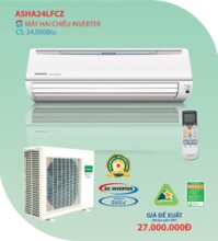 Điều hòa General 2 chiều inverter ASHA24LFC 24000BTU