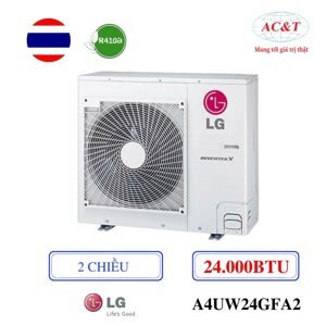 Điều hòa LG 24000 BTU 2 chiều Inverter A4UW24GFA2 gas R-410A