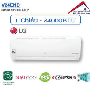 Điều hòa LG 24000 BTU 2 chiều Inverter V24END gas R-410A