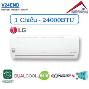 Điều hòa LG 24000 BTU 2 chiều Inverter V24END gas R-410A