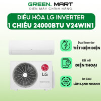 Điều hòa LG V24WIN1 24000 BTU | Điều hòa 1 chiều V24WIN1 công suất 2.5HP cho phòng 40m² | Inverter tiết kiệm điện