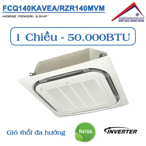 Điều hòa Daikin Inverter 50000 BTU 1 chiều FCQ140KAVEA/RZR140MVM gas R-410A - Điều khiển dây