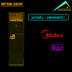 Điều hòa Midea 28000 BTU 2 chiều MFSM-28HR gas R-22