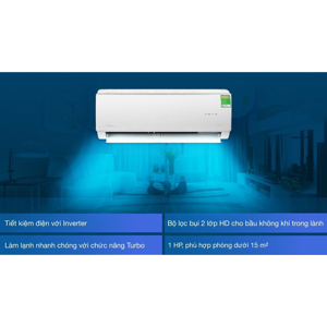 Điều hòa Midea 9000 BTU 1 chiều Inverter MSAFA-10CRDN8 gas R-32