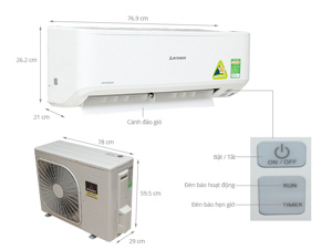 Điều hòa Mitsubishi 18000 BTU 1 chiều SRK/SRC18YN gas R-410A