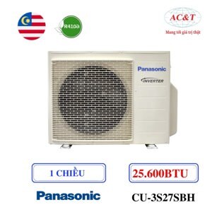Điều hòa Panasonic 27000 BTU 1 chiều Inverter CU-3S28SBH gas R-410A