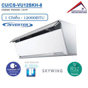 Điều hòa Panasonic 12000 BTU 1 chiều Inverter CU/CS VU12SKH-8 gas R-32