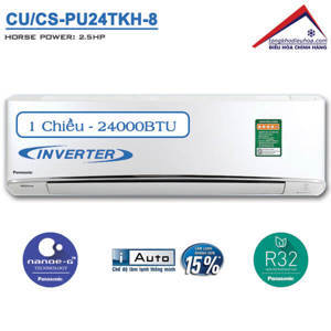 Điều hòa Panasonic 24000 BTU 1 chiều Inverter PU24TKH-8 gas R-32