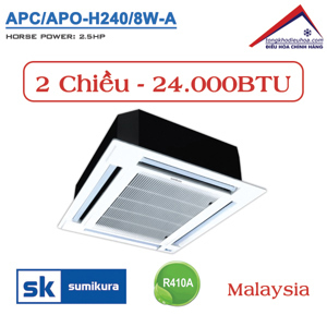 Điều hòa Sumikura 24000 BTU 2 chiều APC/APO-H240 gas R-410A