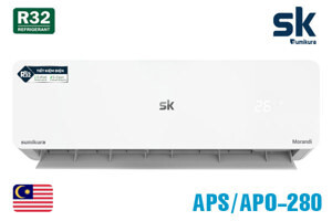 Điều hòa Sumikura 28000 BTU 1 chiều APS/APO-280 gas R-410A