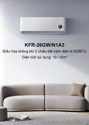 Điều hòa Mijia Inverter 9000 BTU 2 chiều KFR-26GW-N1A3