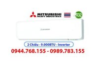 Điều hòa Mitsubishi Haevy 9000BTU 2 chiều inverter SRK/SRC25ZSS-W5