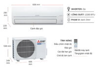 Điều hòa Mitsubishi Inverter 12000 BTU 1 chiều MSY-JW35VF gas R-32