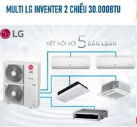 Điều hòa Multi 2 chiều LG (A5UW30GFA2) Gas R410A - 30.000BTU Inverter Mới 2020
