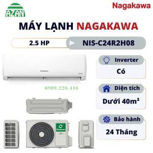 Điều hòa Nagakawa 1 chiều 24000BTU Inverter NIS-C24R2H08 gas R-410A