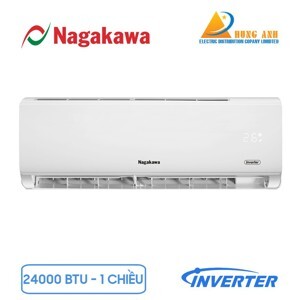 Điều hòa Nagakawa 1 chiều 24000BTU Inverter NIS-C24R2H08 gas R-410A