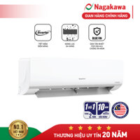 Điều hòa Nagakawa 1 chiều 9000BTU/H NIS-C09R2H10 inverter tiết kiệm điện gas R32 màng lọc 5 trong 1 đảo gió 4D tự làm sạch bảo hành máy nén 10 năm