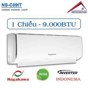 Điều hòa Nagakawa 9000 BTU 1 chiều Inverter NS-C09IT gas R-410A