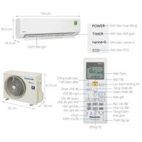 Điều hòa Panasonic 2 chiều 18000BTU Inverter R32 CS/CU-YZ18XKH-8 Nguyên Seal Nguyên Seal