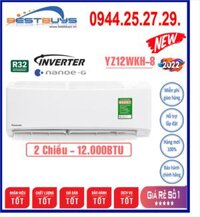 Điều hòa Panasonic Inverter 2 chiều 12.000BTU YZ12WKH-8, HÀNG CHÍNH HÃNG MỚI 2021