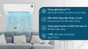 Điều hòa Panasonic Inverter 9000 BTU 1 chiều CU/CS-XU9ZKH-8 gas R-32