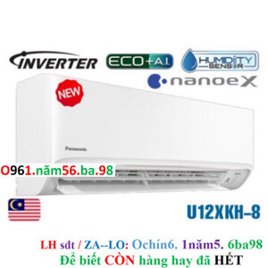 Điều hòa Panasonic Inverter 12000 BTU 1 chiều U12XKH-8 gas R-32