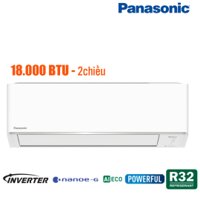 Điều hòa Panasonic CS-YZ18AKH-8/CU-YZ18AKH-8- Inverter 2 chiều; ~18000 Btu ( Nano G, Eco AI*, Đc hướng gió, wifi), dàn lạnh