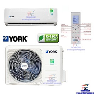 Điều hòa York 18000 BTU 2 chiều YHGE18ZE gas R-410A